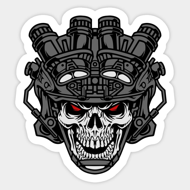 Tactical Skull Sticker by Kaiink